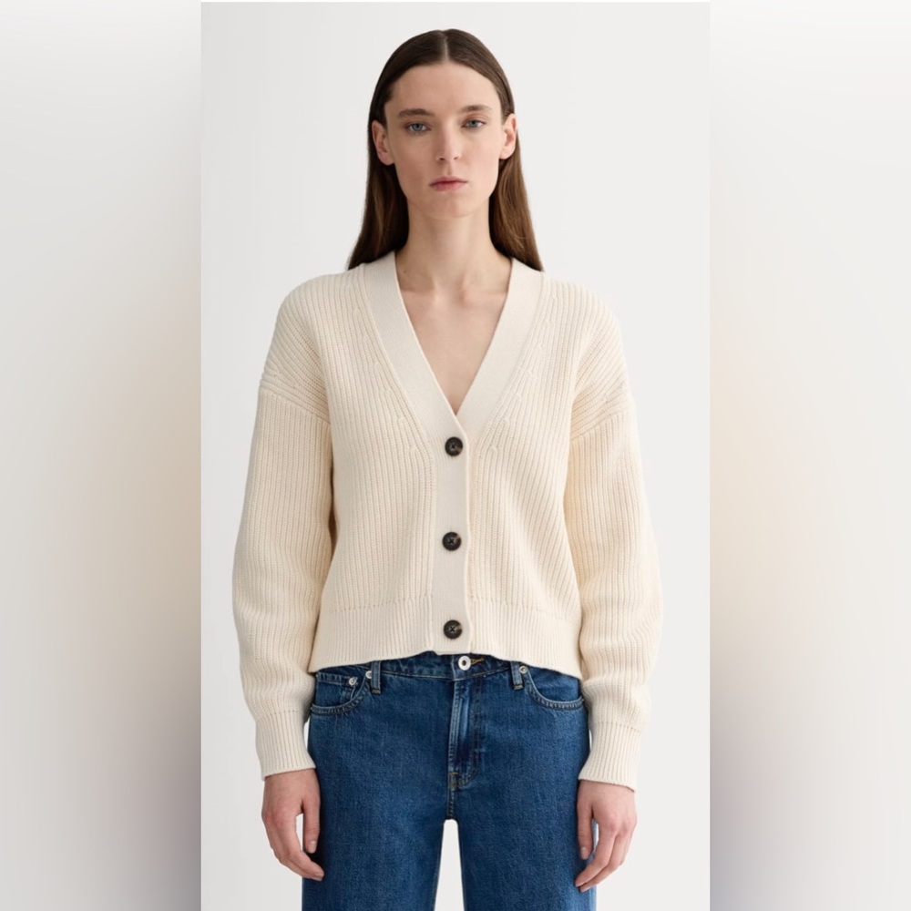 New Everlane The Organic Cotton Relaxed Cardigan in Canvas Size M